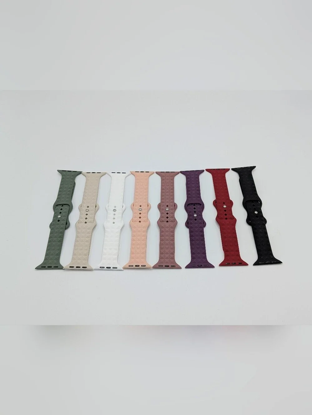 8 Pack Sport Silicone Watch Band Set - Multiple Colors Compatible For iWatch